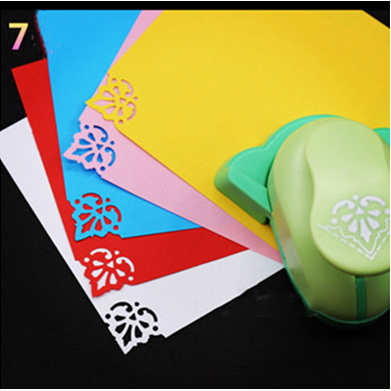 1pc cartão de papel criativo foto diy artesanato flor forma canto perfurador, corte de cartão de papel de negócios buraco perfurador escritório papelaria: number 7