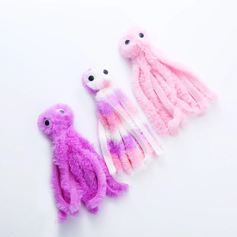 Kattenspeelgoed Schattig Octopus Knuffel Bijtbestendige tanden Interactief spelen Dierbenodigdheden Kat Hondenspeelgoed Octopus: Grijs