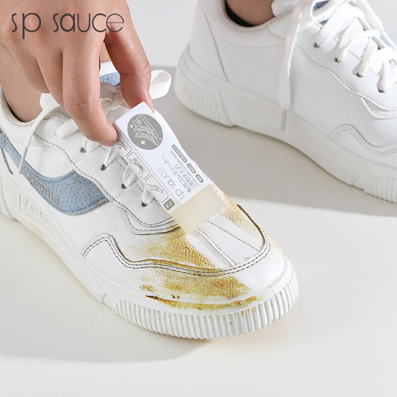 Borrador de zapatillas de ante, goma en bruto, gamuza limpia, zapatos blancos