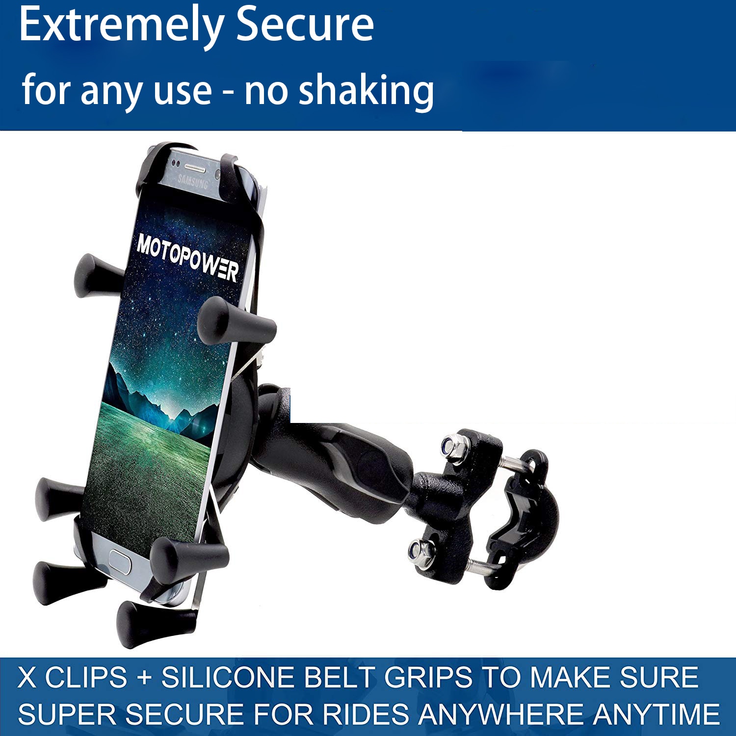 Support pour téléphone de guidon de moto 3.5-6.5 pouces support de téléphone portable pour Harley Electra Glide Softail Road King