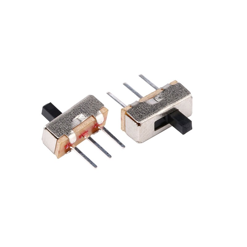 20Pcs/LOT SS12D00 Interruptor On-off Mini Slide Switch 3Pin 1P2T 2 Position Toggle Switch Handle Length:3MM/4MM/5MM