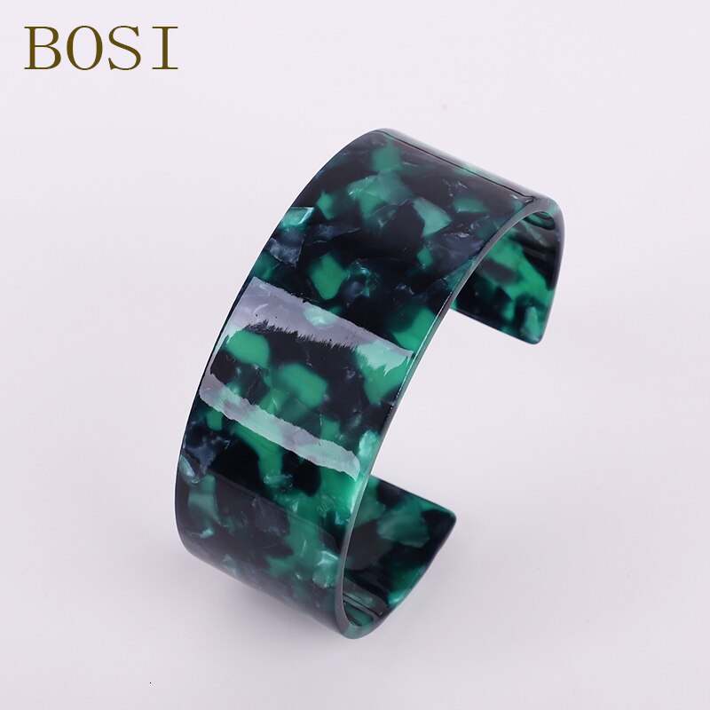 Bohemian Leopard Acitic Säure Acryl Harz Armbänder Bunte Armreif Für Frauen Harz Manschette Armband femme Einfache Elegante Schmuck: 2