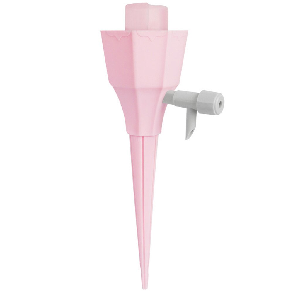 Automatic pot plant watering drip irrigation system Adjustable Plant Waterer DIY taper watering water Flowerpot 1pcs: pink