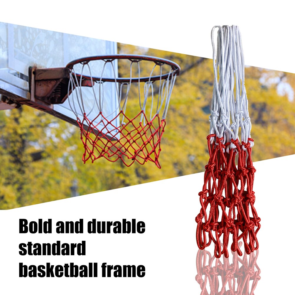 2pcs Rim Basketball Net Thickened Polyester Thread Durable Heavy Duty Outdoor Sports Goal Hoop Mesh Standard Replacement Parts