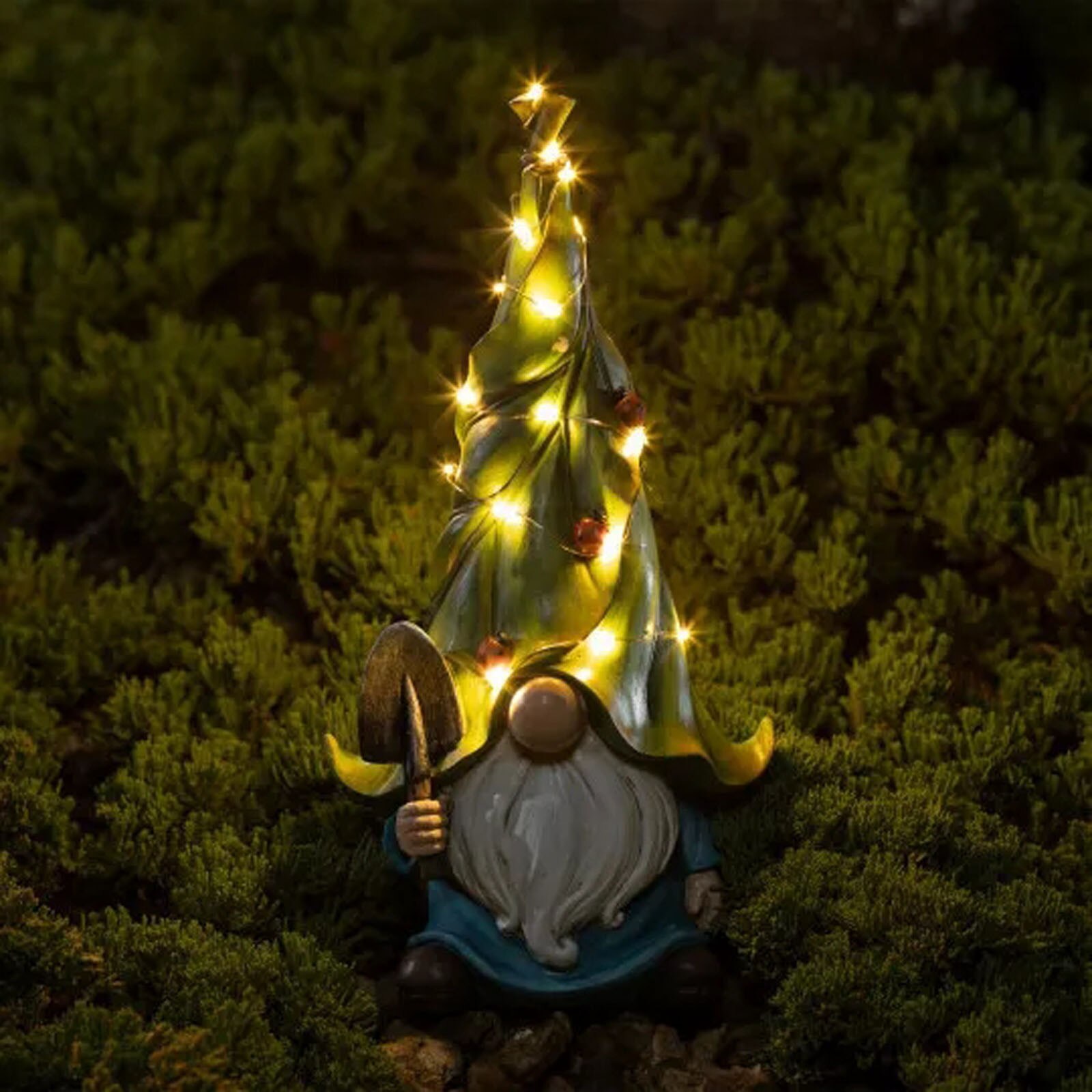 Juguete de juguetes con luz Led de resina para niños, muñeco de simulación de luz Led Solar, enano de jardín, estatua de enano, decoración creativa, juguetes de interior, LL3