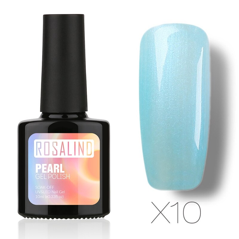 ROSALIND Gel 1 s 10 ml Parel Kleur Gel Nagellak UV Losweken Nagellak Droog Met UV LED Lamp Gel Vernis: X10