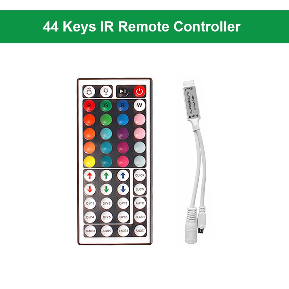 Dc 12V Bluetooth Wifi Draadloze Rgb Controller Muziek Ir Rf Led Verlichting Strip Remote Controller Voor Rgb Led Strips verlichting 5050 2835: 44Keys IR Controller