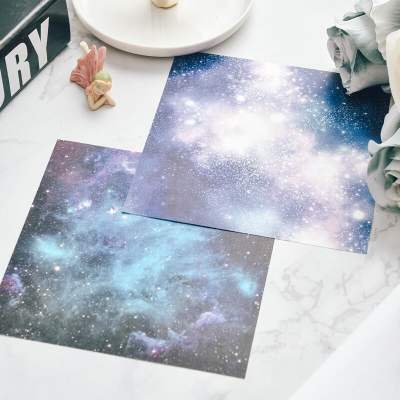 Papel de fondo de universo estrellado azul, planificador, manualidades, papel recortes, álbumes de fotos DIY decorativos