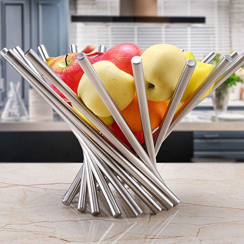 Speicher Fach Edelstahl Obstschale Korb Haushalt Küche Zubehör Drehen Sieb Platte Tablett