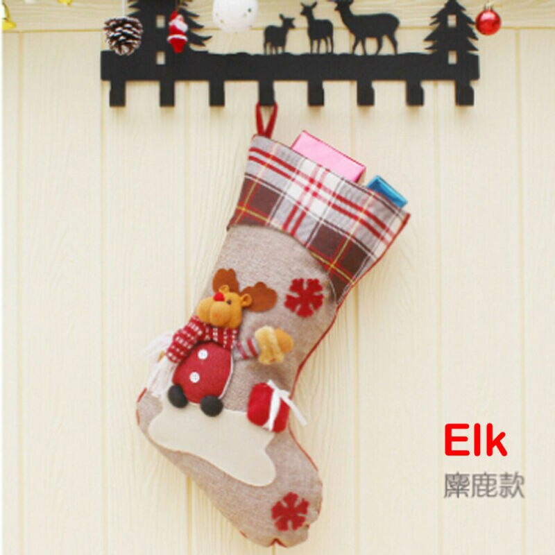 Kerstmis kerstsok mini sok kerstman snoepzak hangende decoratie kerst schattige kousen