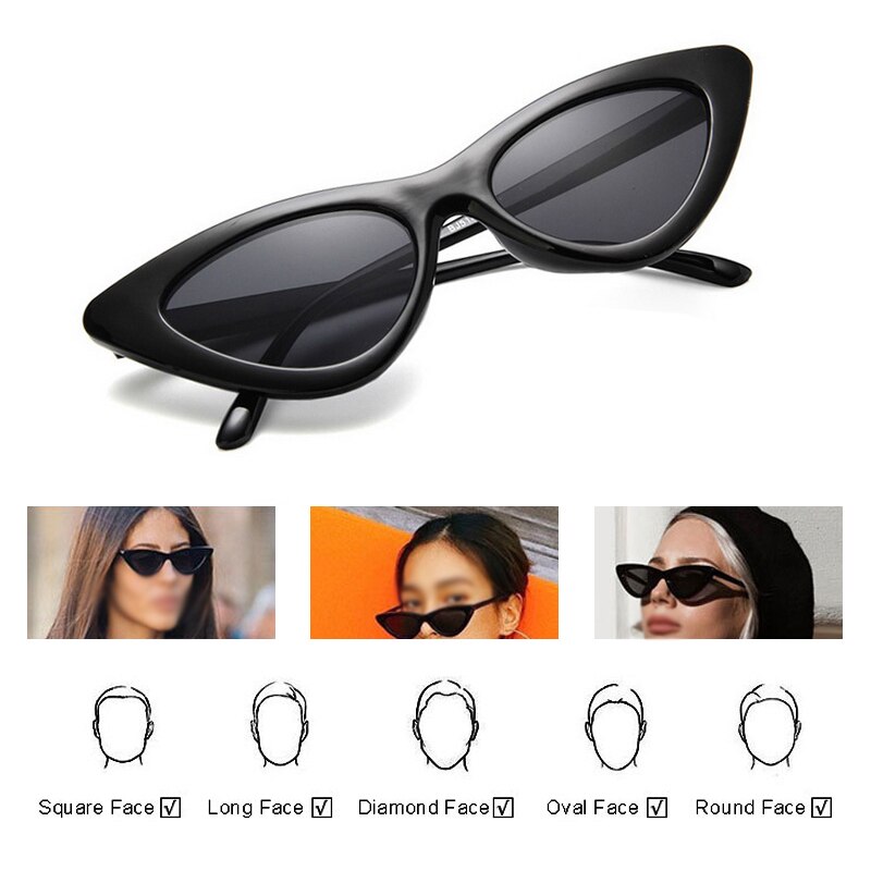 Retro Sunglasses UV400 Small Triangle Sunglasses Camping Sun Shades Ladies Trending Eyewear Outdoor Driving Glasses
