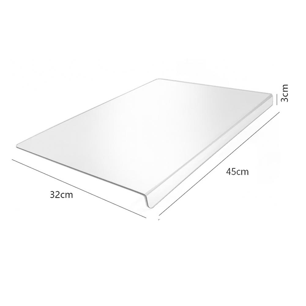 Acryl Transparante Snijplank Met Lip Antislip Keuken Snijden Snijplanken Aanrecht Aanrechtbeschermer Keukengadget: Rood