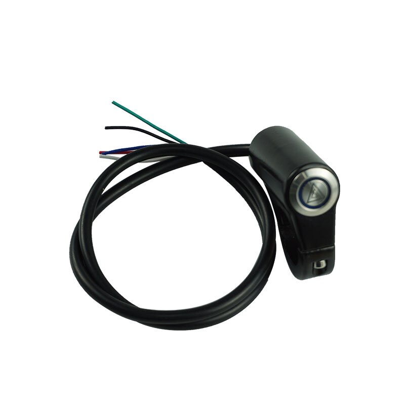 7/8 &quot; 22mm motorcykelstyr-kontakt havarilys tænd/sluk-knap dobbeltblink advarsel nødlygte signalblink med led