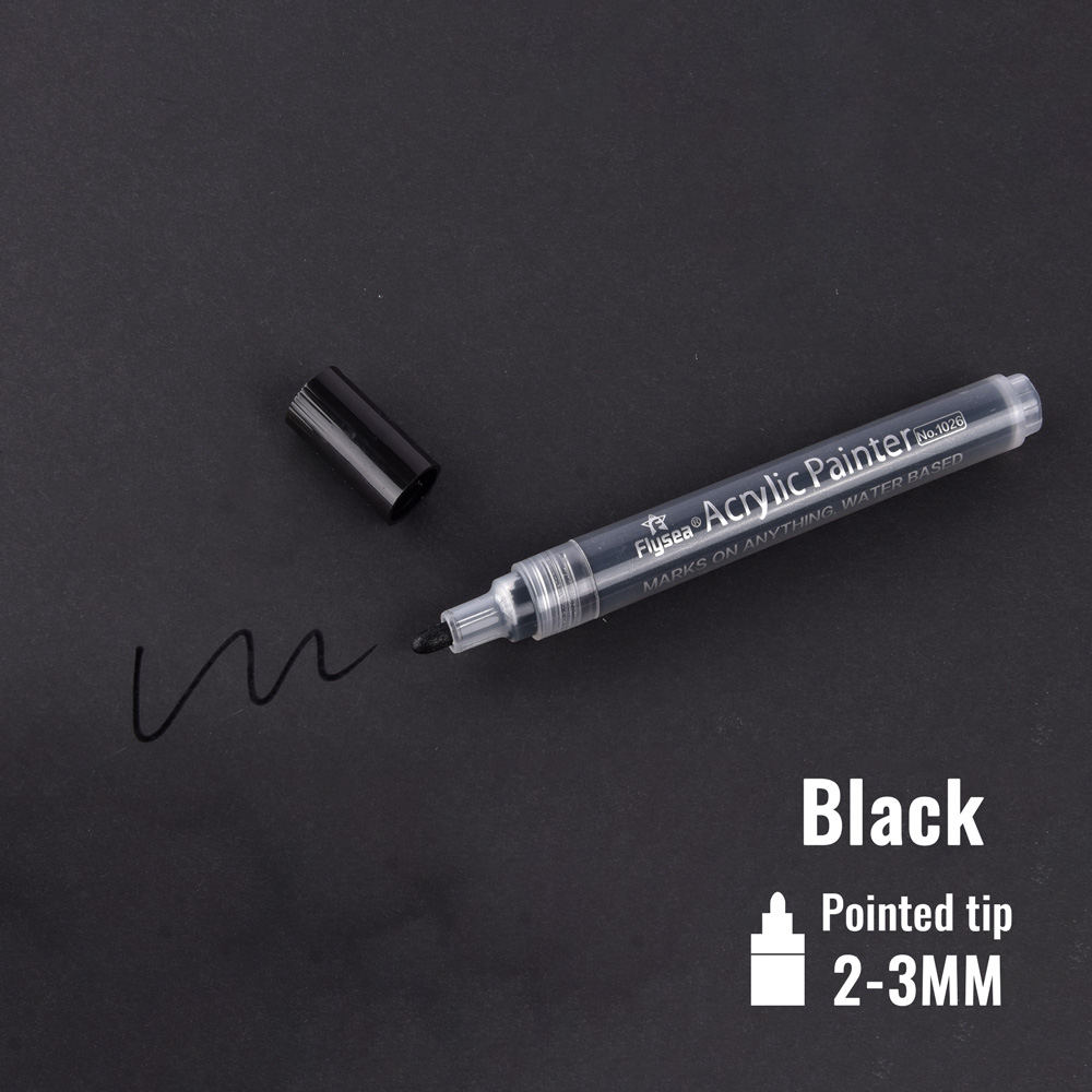 Set of 25 Nylon Pen Tips for Paint Markers, Wear Resistant