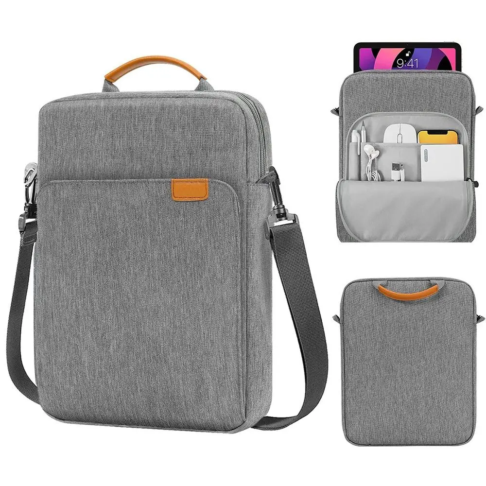9-11/13.3 inch draagbare tablethoes, opbergtas voor ipad, galaxy tab, schoudertas voor studenten, zakelijke messenger-tas, crossbodytas: 12 " / Marineblauw