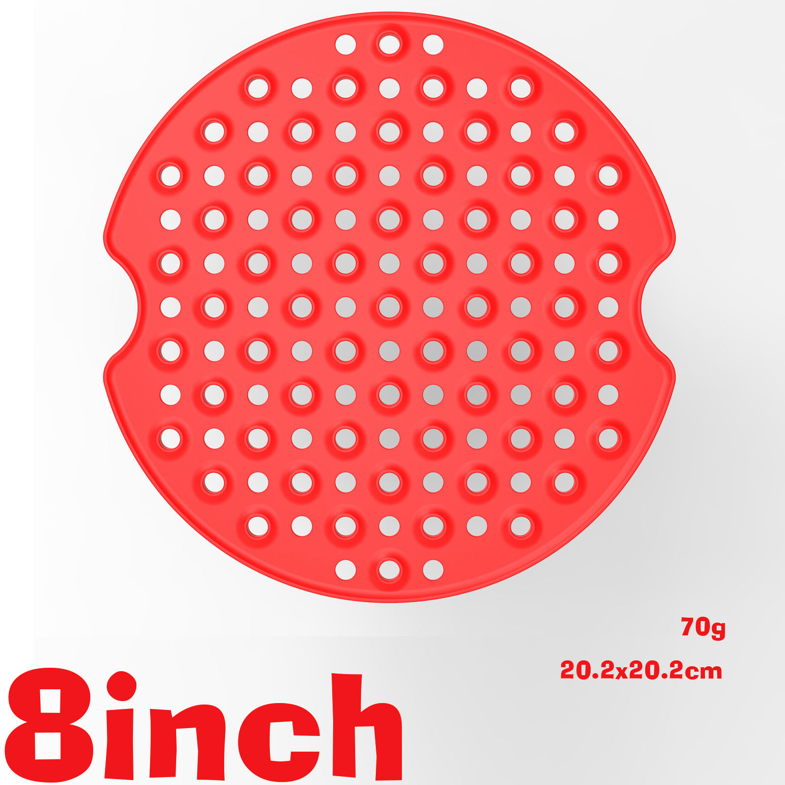 Air Fryer Liner Air Fryer Mat Food Grade Non-Stick Silicone Fryer Basket For 7.5~9-Inch Air Fryers Steamers Kitchen Accessories: 07