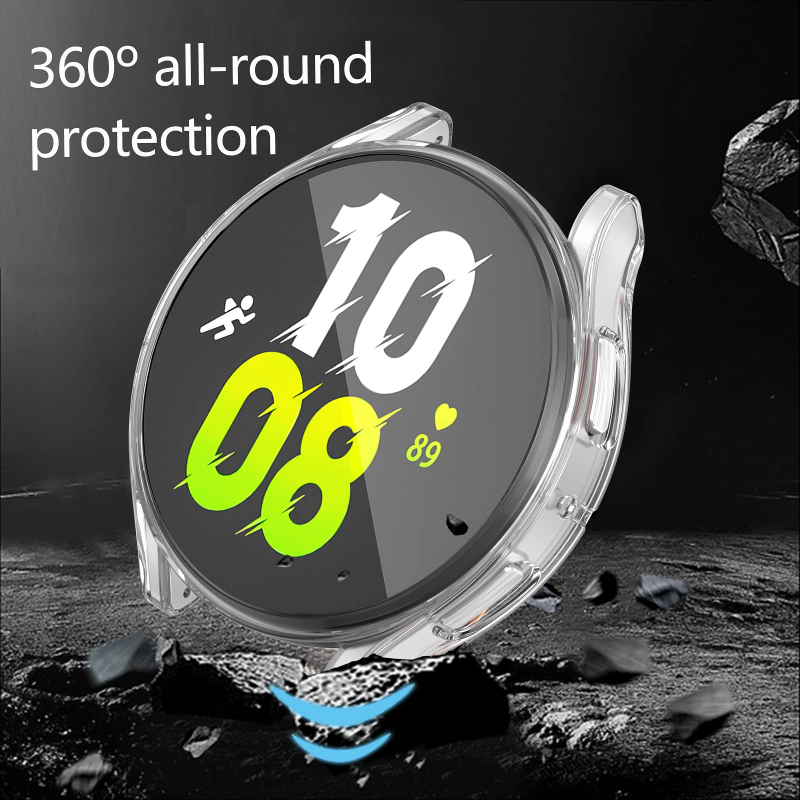 Coque pour Samsung Galaxy Watch 4/5 44mm 40mm classique 46mm 42mm protecteur d'écran TPU couverture de pare-chocs complète pour montre 5 pro 45mm
