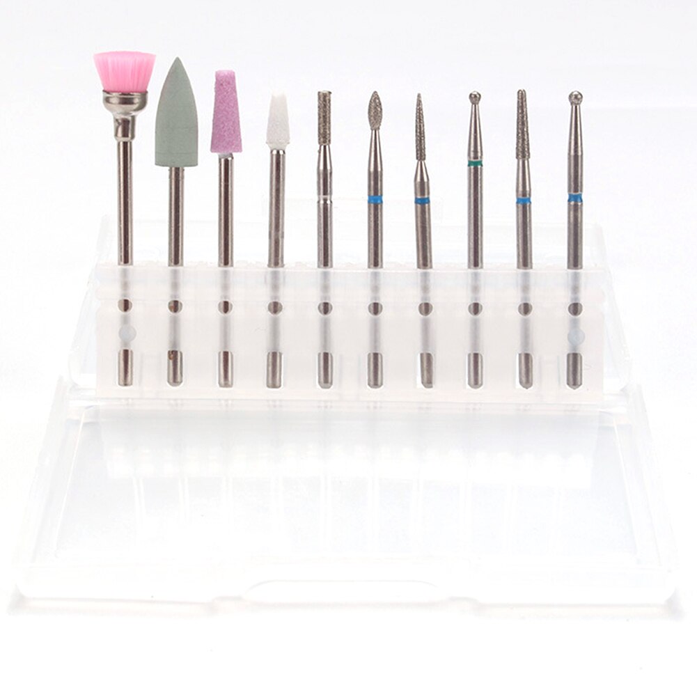 Nail Boor Heads Slijpen Set Draaien Frees Manicure Pedicure Draagbare Gereedschap Voor Exfoliërende Slijpen Polijsten Verwijderen: Licht Groen