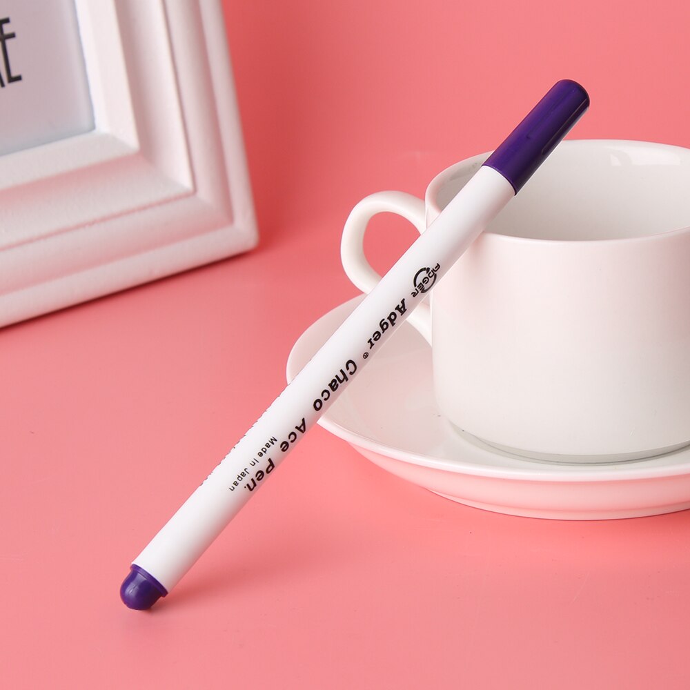 Rotulador de tinta con ojal de 30mm para escuela, material de oficina, marcador de tinta soluble en agua para punto de cruz, herramienta de bordado de tela borrable, 1/4 Uds.