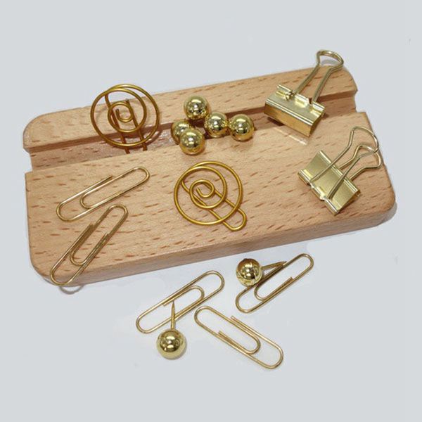 Lot de 65 trombones décoratifs, punaises multi-types, pinces à longue queue, trombone, pince à papier pour l'école, la maison et le bureau (g