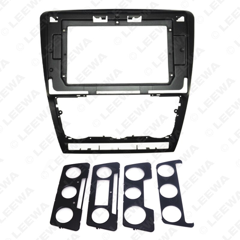 Leewa bilstereo radio til skoda octavia 04-14 stor skærm 10.1 " fascia frame adapter 2 din dvd-afspiller panel dash frame kit