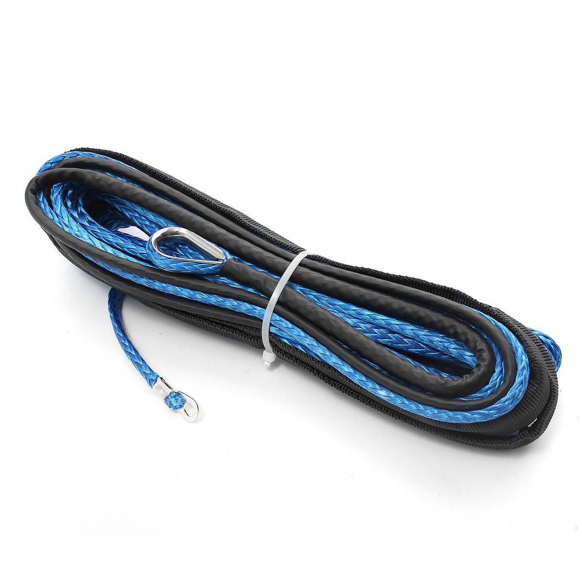 15m 7700LBs Winch Rope String Line Cable Synthetic Towing Rope Winch Car Wash Maintenance String for Universal Fits Car SUV ATV