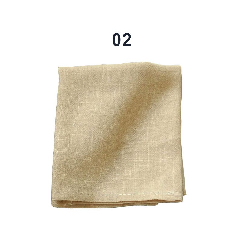 1PC Solid Color Cup Dishes Accessories Cotton Linen Napkin Clot Handkerchief Tea Towels Ceremony Bowl Teapot Cleaning Towel: 2