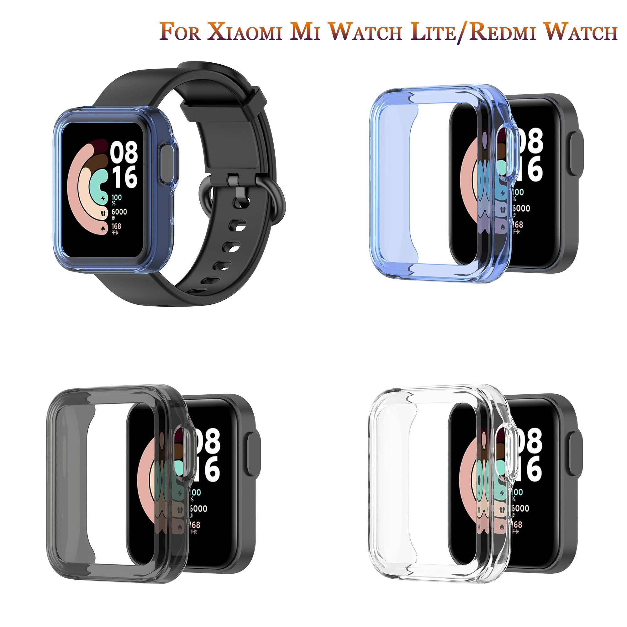Ultra-Slim Soft Tpu Horloge Classic Case Skin Beschermhoes Voor Xiaomi Mi Horloge Lite Global Versie Voor Redmi horloge Accessoires