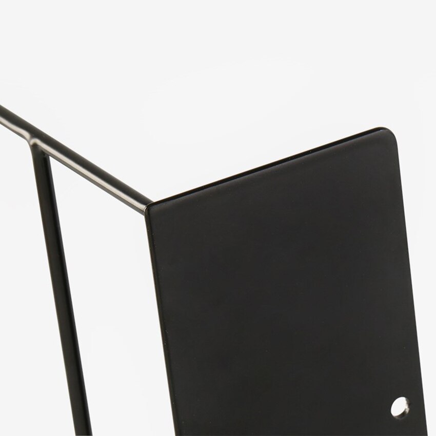 1 Pair Bookends Black, Decorative Wrought Iron Book Ends Supports for Shelves Simple Desktop Office Book Organizer Stand