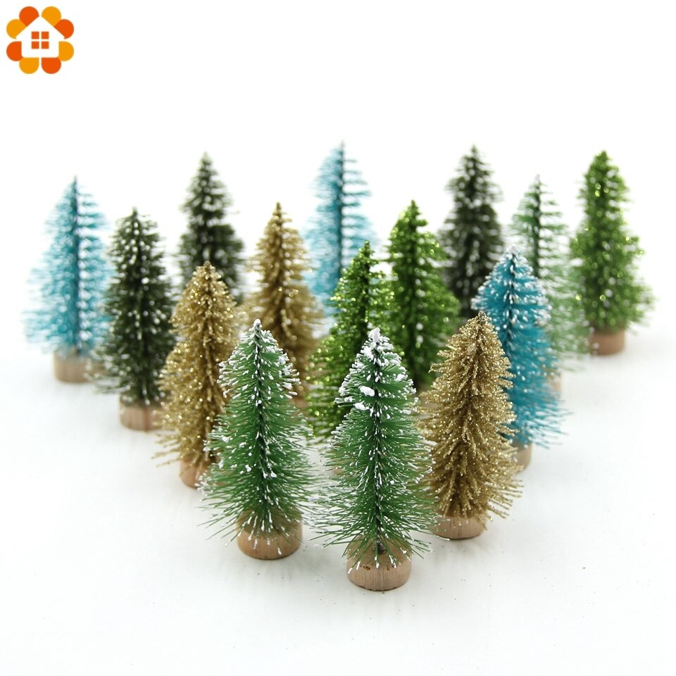 10 stks/partij 6 CM Kerst Bomen Kleine Pine Bomen Mini Bomen Geplaatst In De Desktop Thuis Kerst Decoratie Kinderen levert