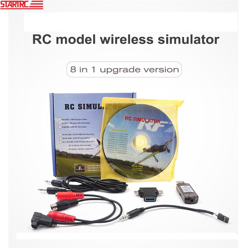 STARTRC 8-in-1 RC Flight Simulator/Draadloze Simulator Voor Flysky i6x FUTABA Radiolink AT9s at10