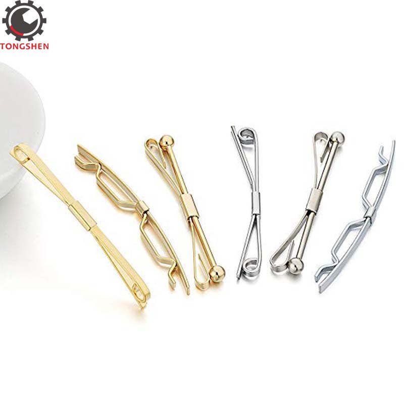 6Pcs Tie Collar Bar Pin Set Two Tone Collar Pin Men's Collar Bars Metal Collar Pins Metal Noble Tie Rods Brooch Clips