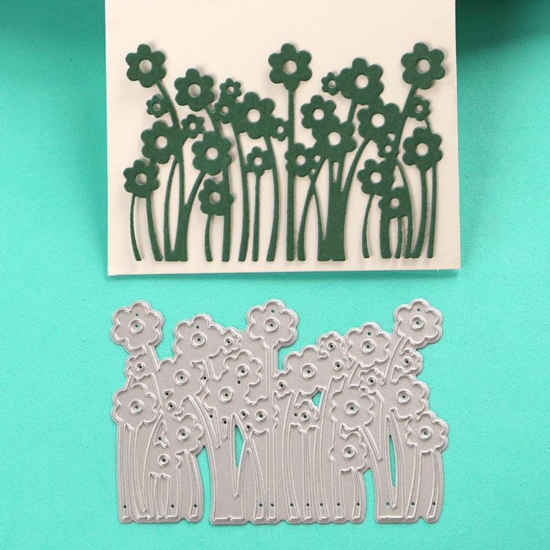 DUOFEN METAL CUTTING DIES 020014 1pc little flowers cutout lace hollow embossing stencil DIY Scrapbook Paper Album