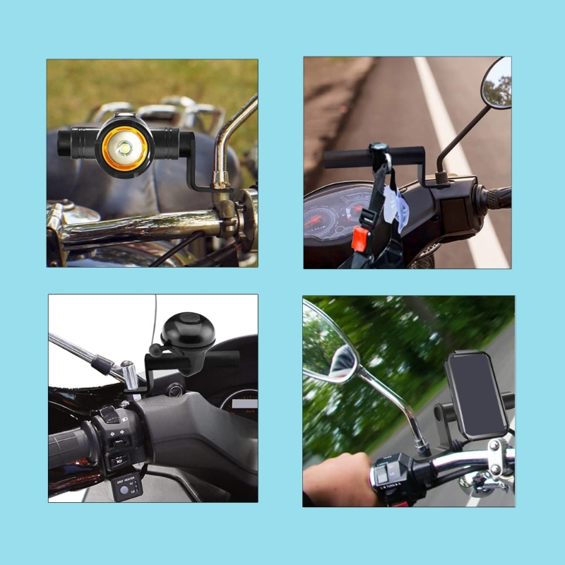 Specchietto moto estendi distanziali Riser supporto in lega di alluminio staffa adattatore di estensione accessori universali per motocross E8BC