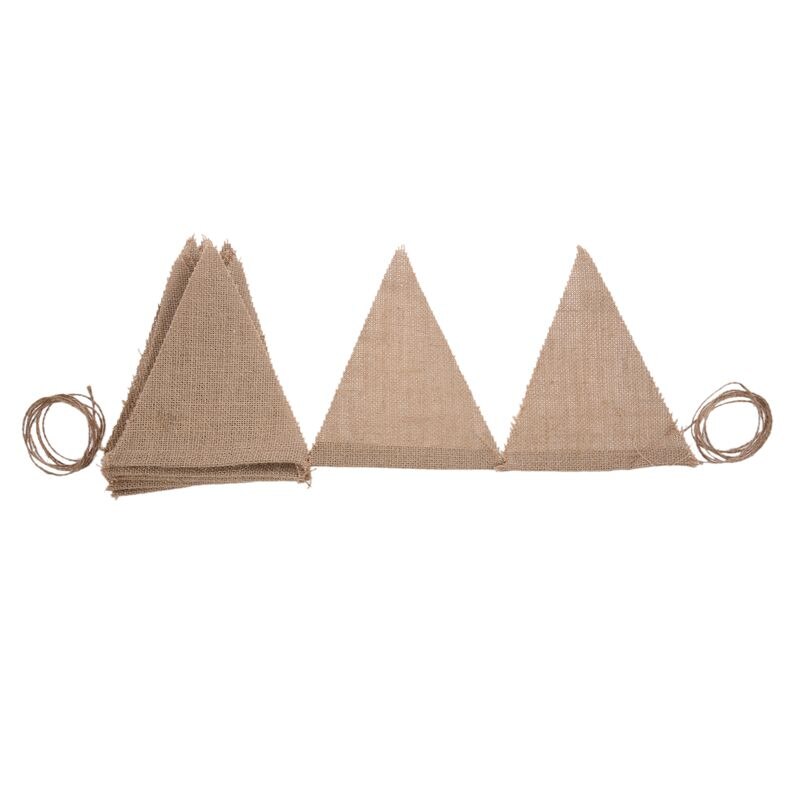 JEYL 3.7M Rustic Jute Hessian Burlap Lace Bunting Shabby Chic Wedding Banner