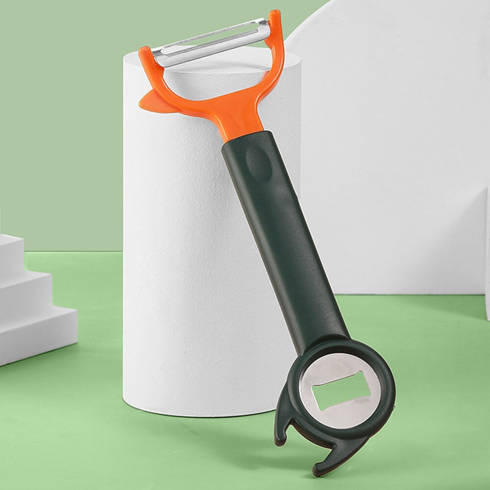 3 in 1 Fruit Vegetable Peeler Stainless Steel Multipurpose Bottle Opener Multifunctional Kitchen Tool PR