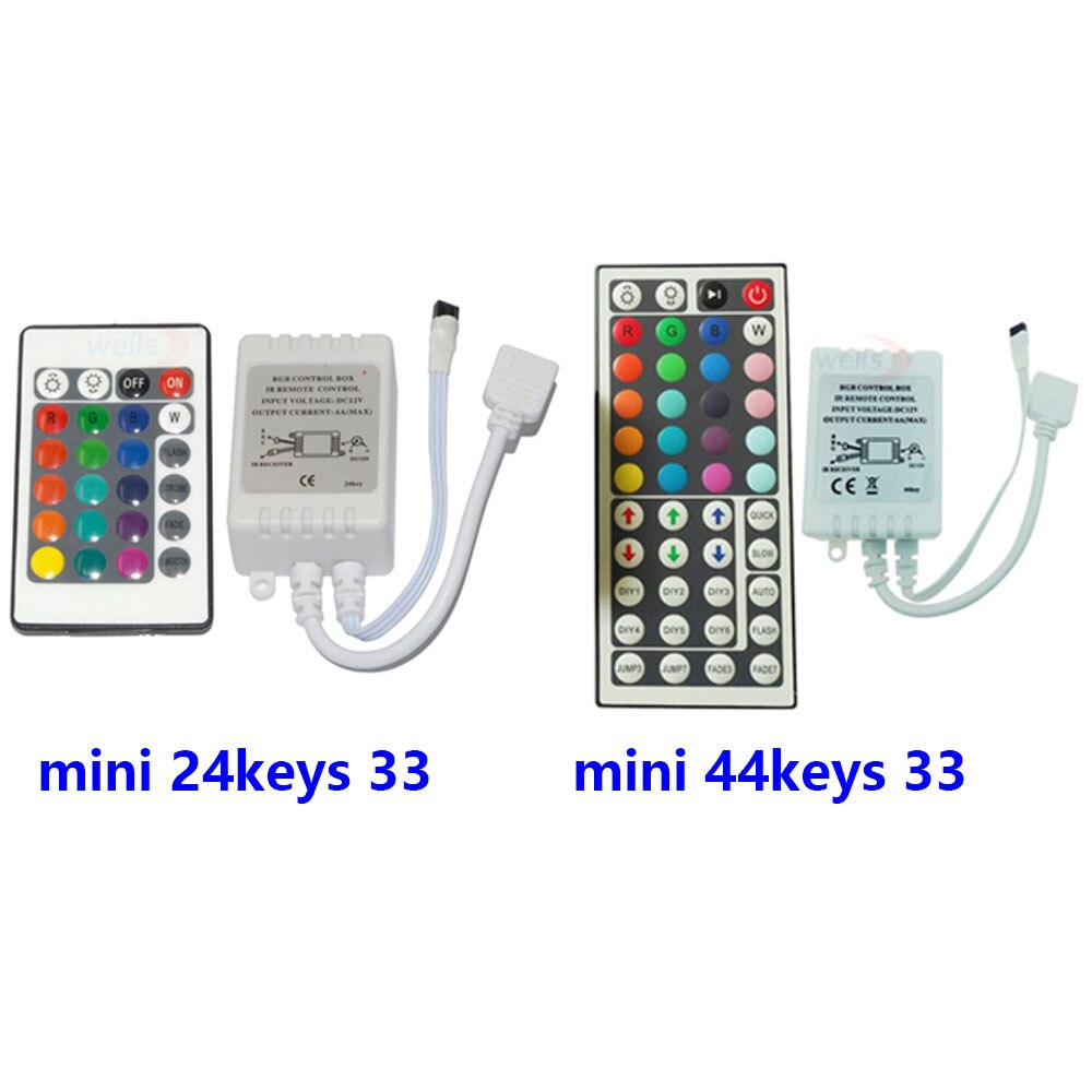 DC12V 24/44 Schlüssel RGB Regler Fernbedienung IR Drahtlose Dimmer LED Regler Controle für 2835 3014 3528 5050 RGB LED Streifen licht