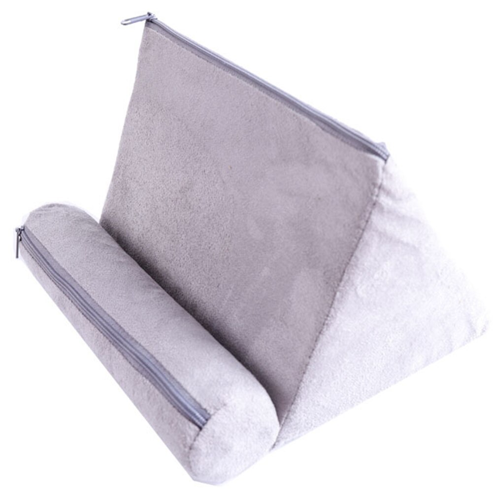 Rest Car Foldable Support Cushion Tablet Holder Mobilephone Office Pillow Stand Bed Book Reading Support Sponge Tabelt Pillow: Grey 24.5x12x14