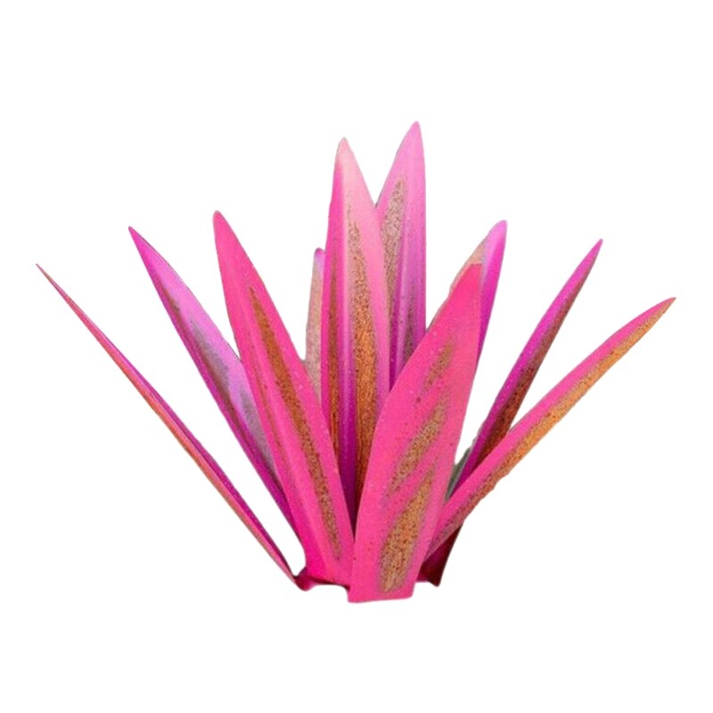Simulation de plante d'agave artistique, Sculpture rustique en métal, bricolage, pour Patio extérieur, décoration de jardin, piquets de décoration de pelouse, Statue de maison: 35Rose red