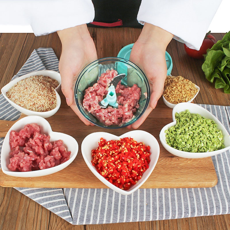 Multifunktions Gemüse Zerhacker Cutter Prozessor Zerhacker Knoblauch Cutter Gemüse Obst Twist Schredder Manuelle Fleischwolf saft