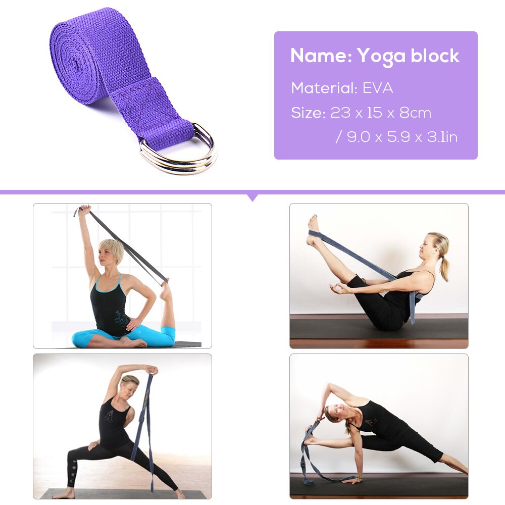 4 st/set yoga träningspaket träning motstånd loop band yoga block stretching rem yoga boll sport fitness set