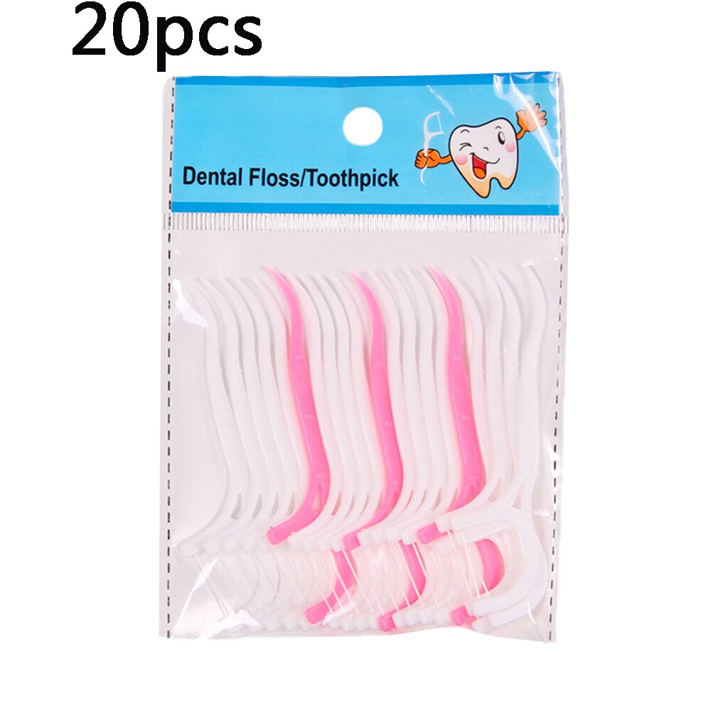 50 Pcs Personal Flossers Oral Floss Tooth Pick Toothpicks Teeth Care Flosserss Personal Flosse: Brown