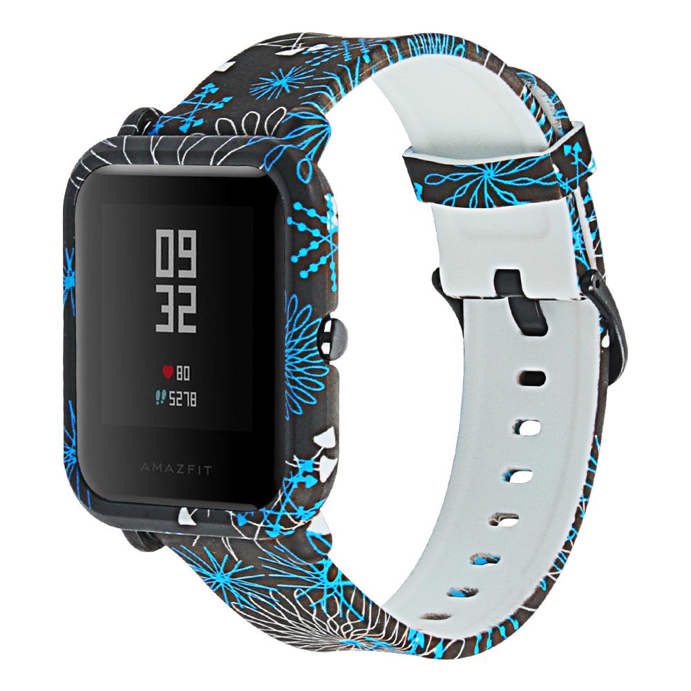 Correa y funda para reloj Amazfit Bip, pulsera de silicona con flor de camuflaje para Huami Amazfit Bip bit Youth, Correa con funda: 6