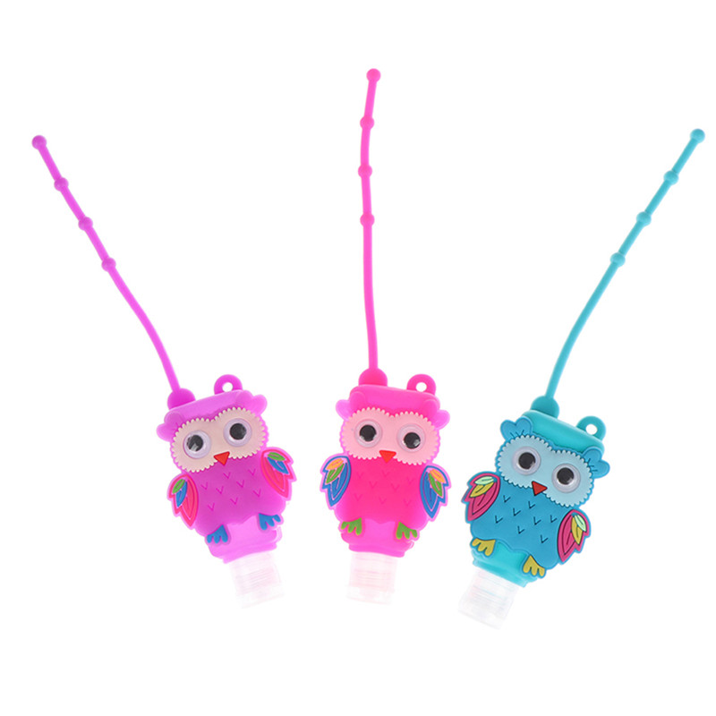 1pcs 30ml Cute Heart Silicone Mini Hand Sanitizer Hand Gel Holder Portable Safe Gel Holder Travel Shampoo Soap Dispenser Bottle: Light Green