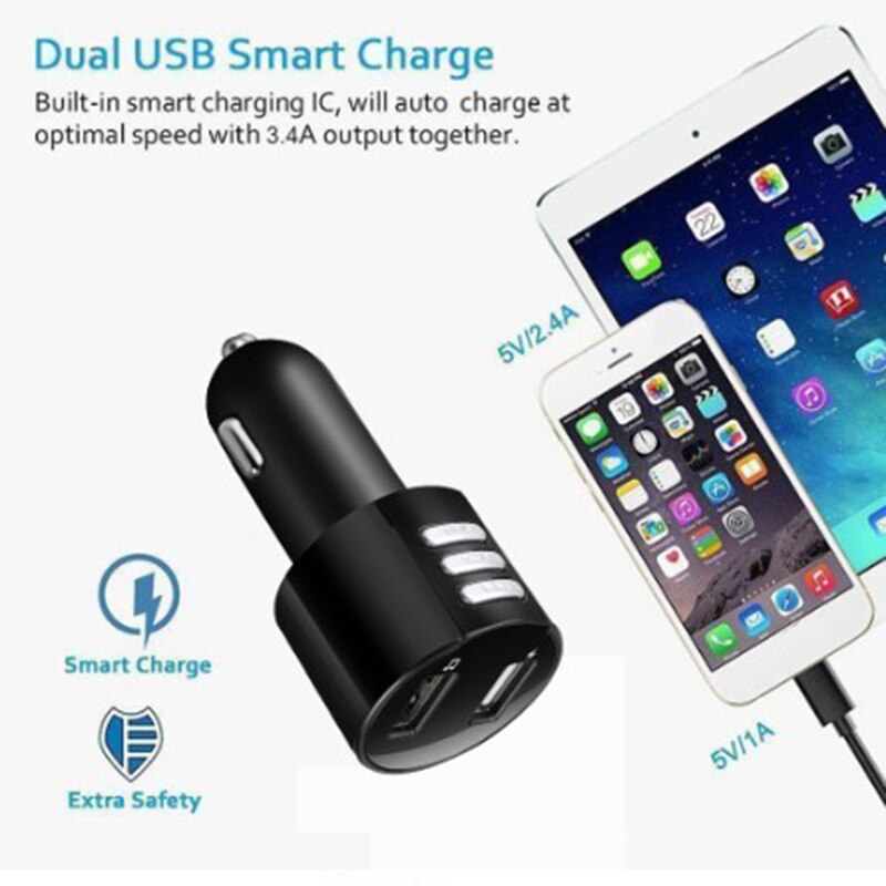 Wireless Bluetooth Car USB Charger FM Transmitter Wireless Radio Adapter Adopts FM Full-frequency Wireless Transmission