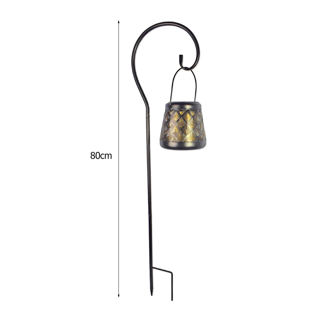 Regadera Solar para exteriores, lámpara de adorno de arte para jardín, decoración de luces LED de ducha de hierro ahuecadas, cadena de luces decorativas para jardín: F
