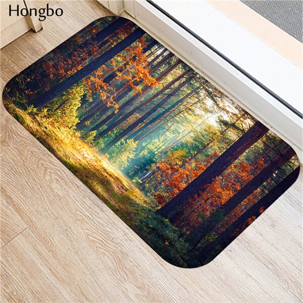Hongbo modern stil skog landskap tryck mattor halkskydd golvmatta utomhus mattor ytterdörr mattor: 15
