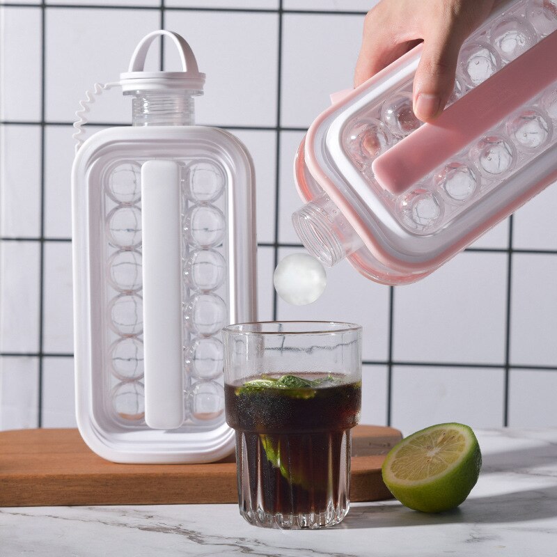 Machine à boules de glace Portable 2 en 1, bouilloire, forme de Cube de glace pour whisky Cocktail, bricolage boule de glace ronde, fête pour Bar, outil de cuisine