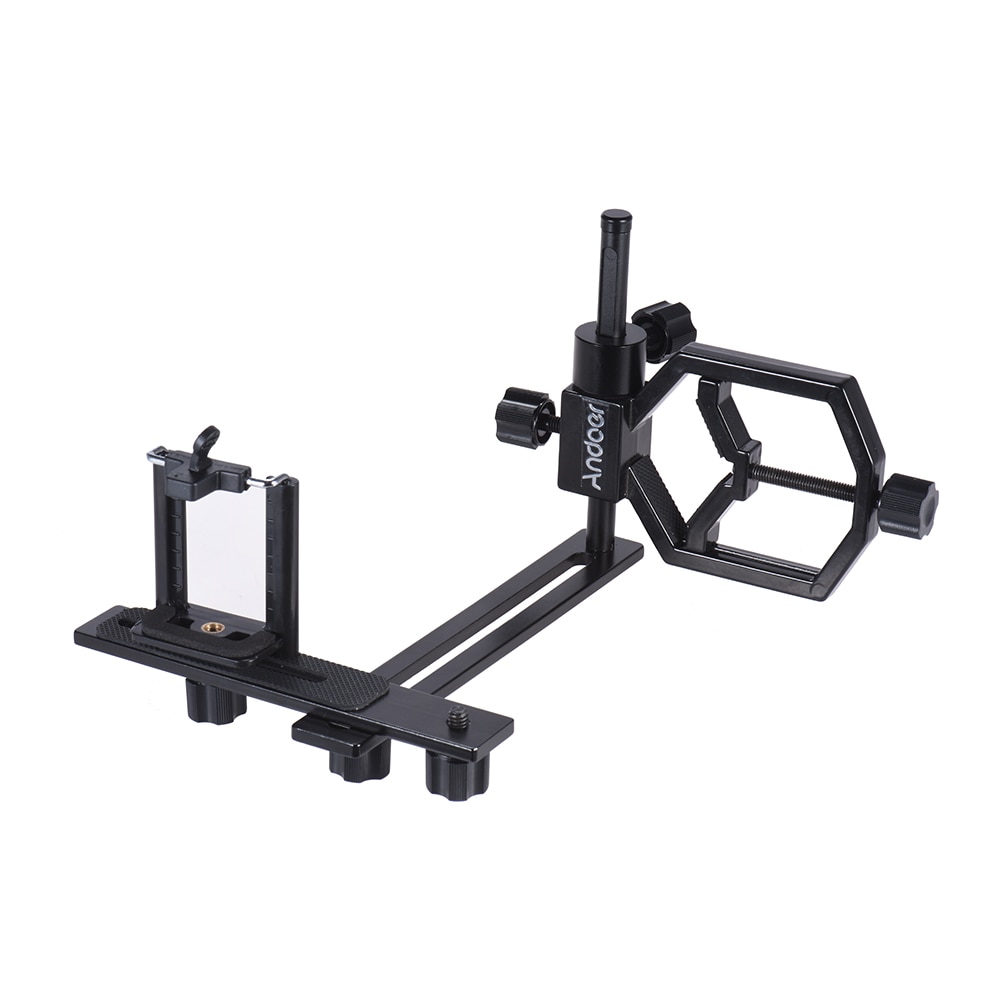 Andoer Universal- Metall Teleskop Telefon Digitalkamera montieren Adapter Halterung Smartphone Halfter Clip für Fernrohr für SmartPhone