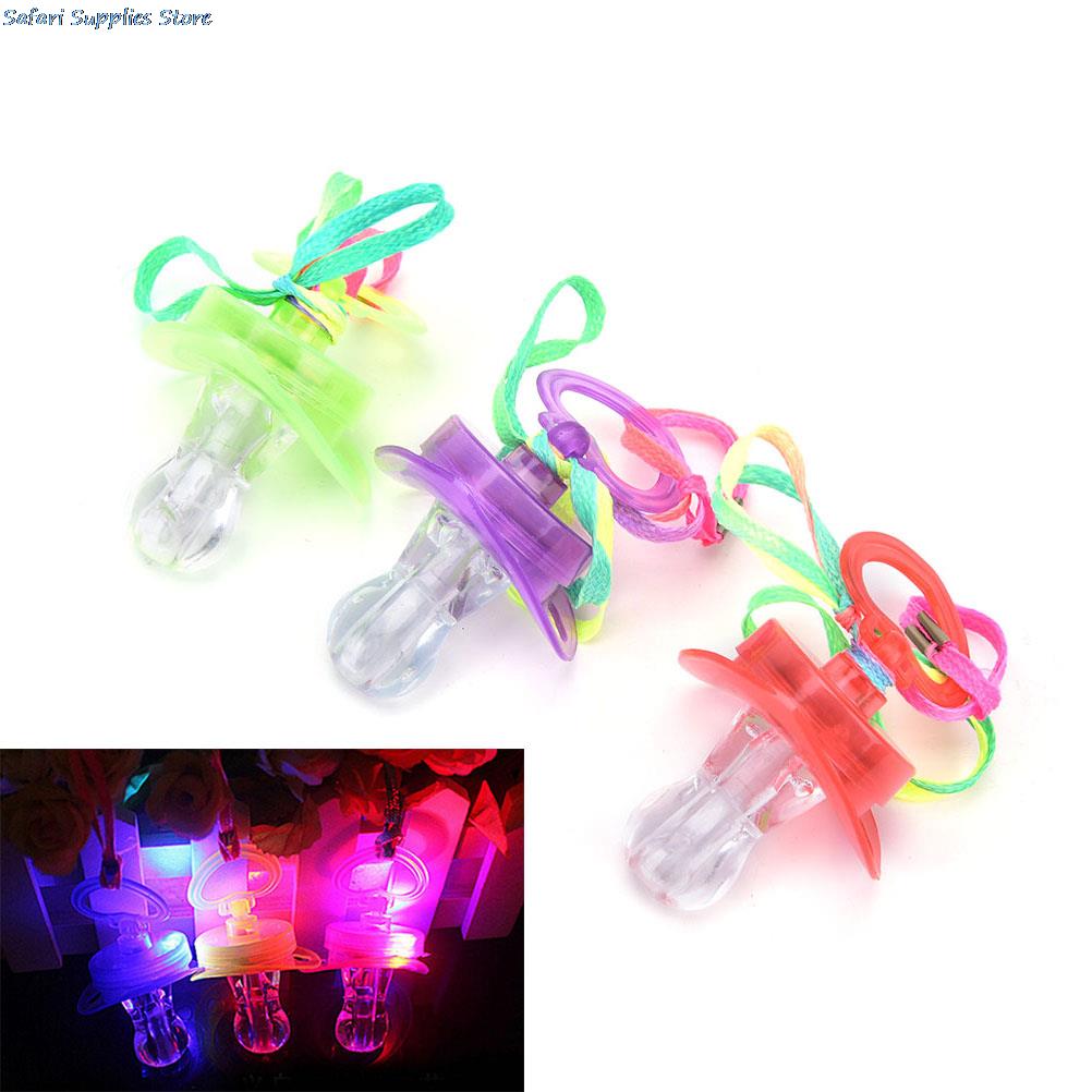 Grappige Led Fopspeen Fluitje Shiny Tepel Party Feestelijke Decoratie Accessoires